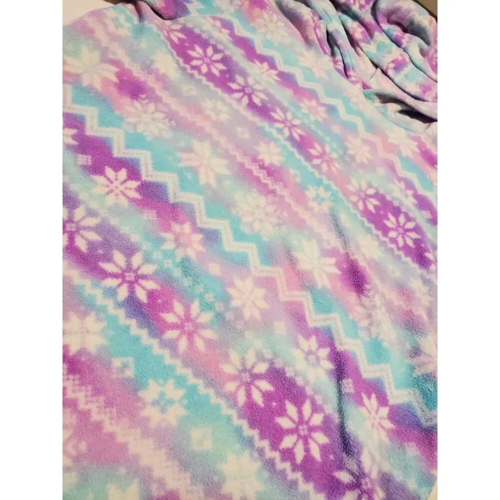 The Children's Place Girls Size 7/8 Snowflake Hoodie Purple Blue 🌍5/$10🌎